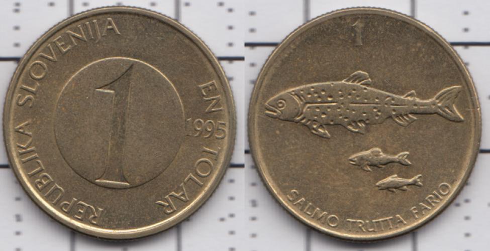 Словения 1 толар ББ 1995г.