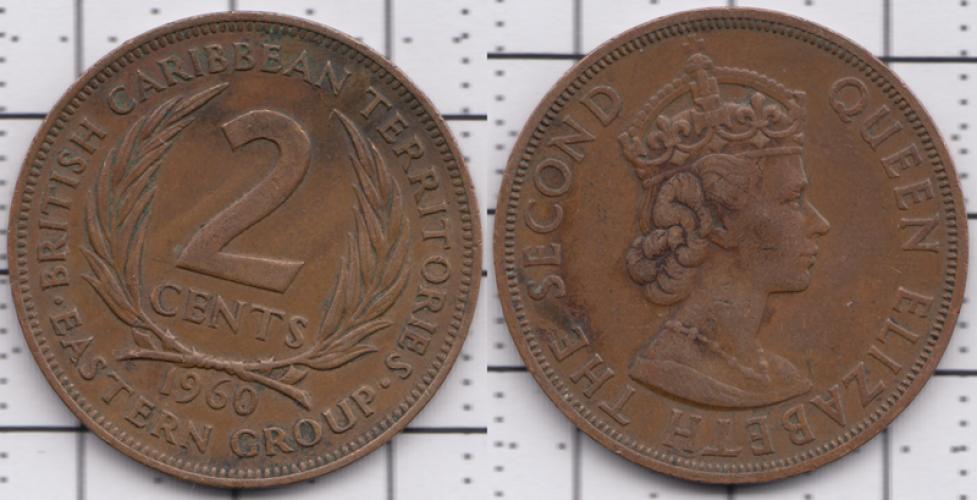 Великобритания 2 цента ББ 1960г.