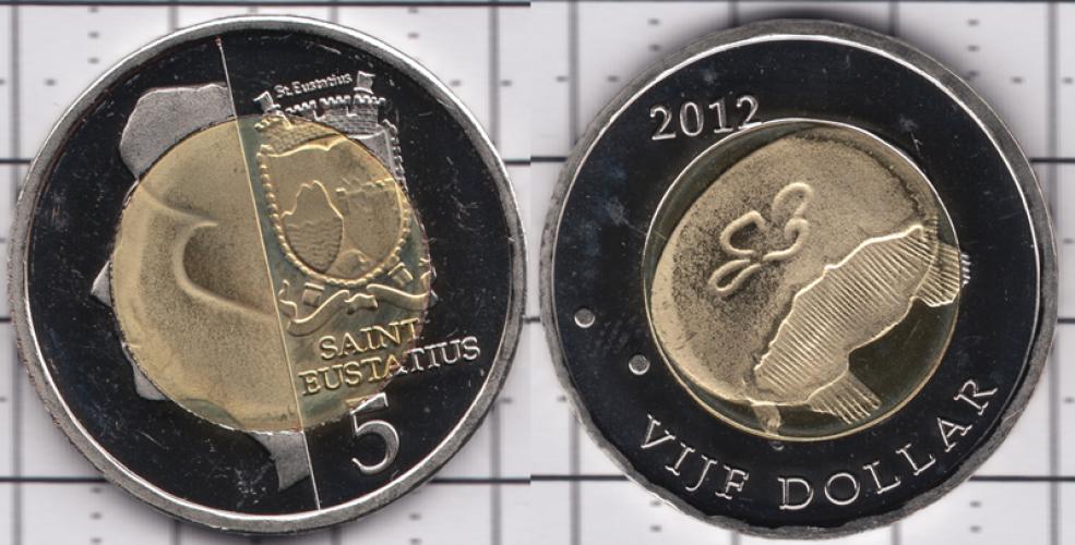 Нидерланды 5 долларов ББ 2012г.