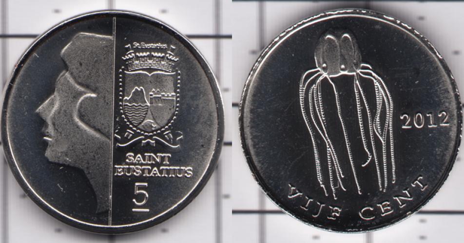 Нидерланды 5 центов ББ 2012г.