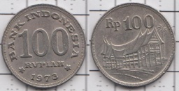 100 рупий 1973