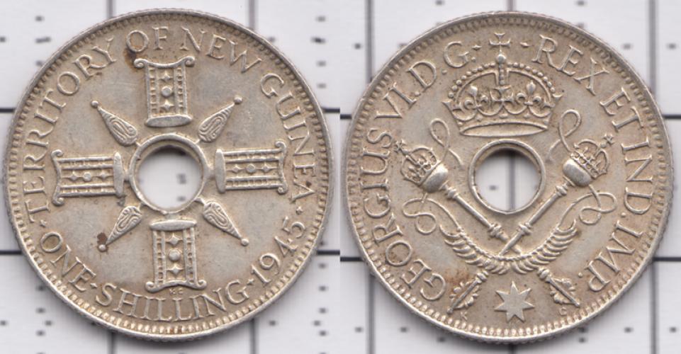 Новая Гвинея 1 шиллинг ББ 1945г.