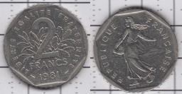 2 франка 1981