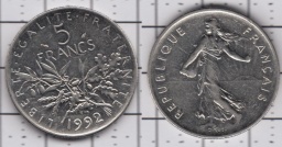 5 франков 1992