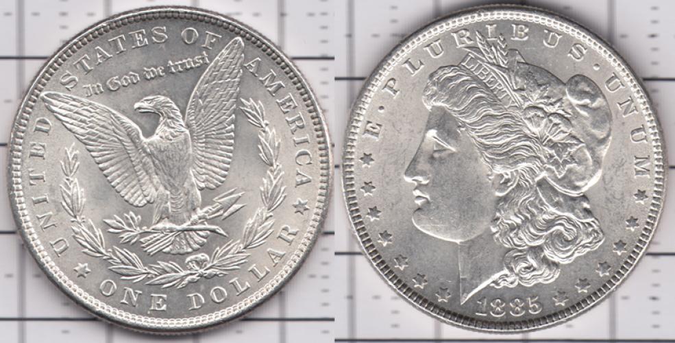 США 1 доллар ББ 1885г.
