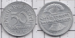 50 пфенингов 1921
