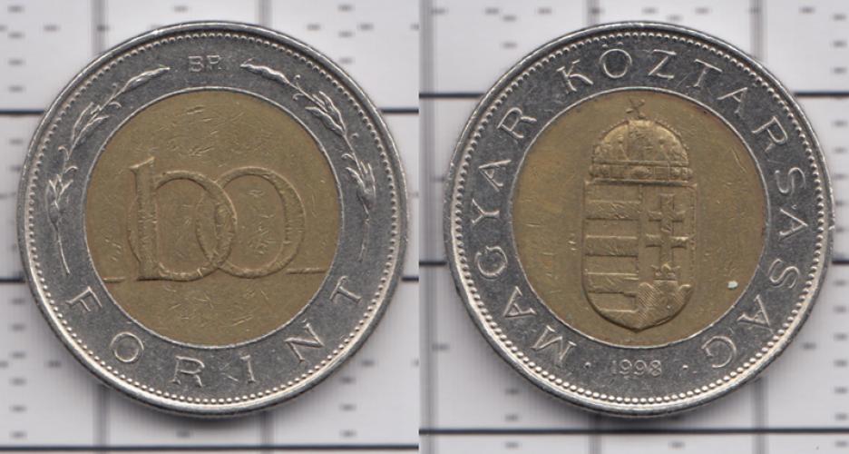 Венгрия 100 форинтов ББ 1998г.