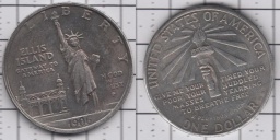 1 доллар 1986