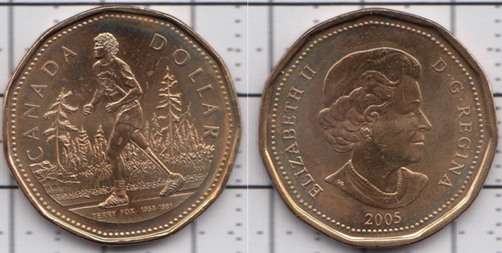 Канада 1 доллар ББ 2005г.