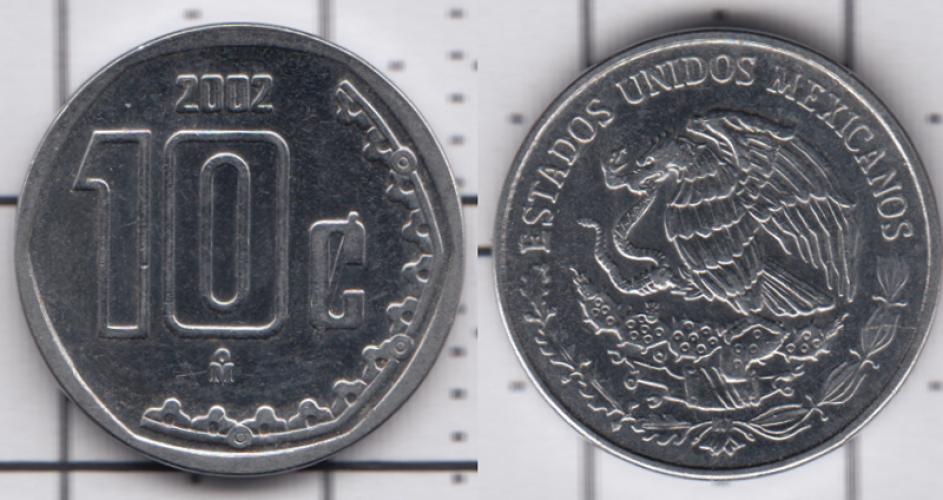 Мексика 10 сентаво ББ 2002г.