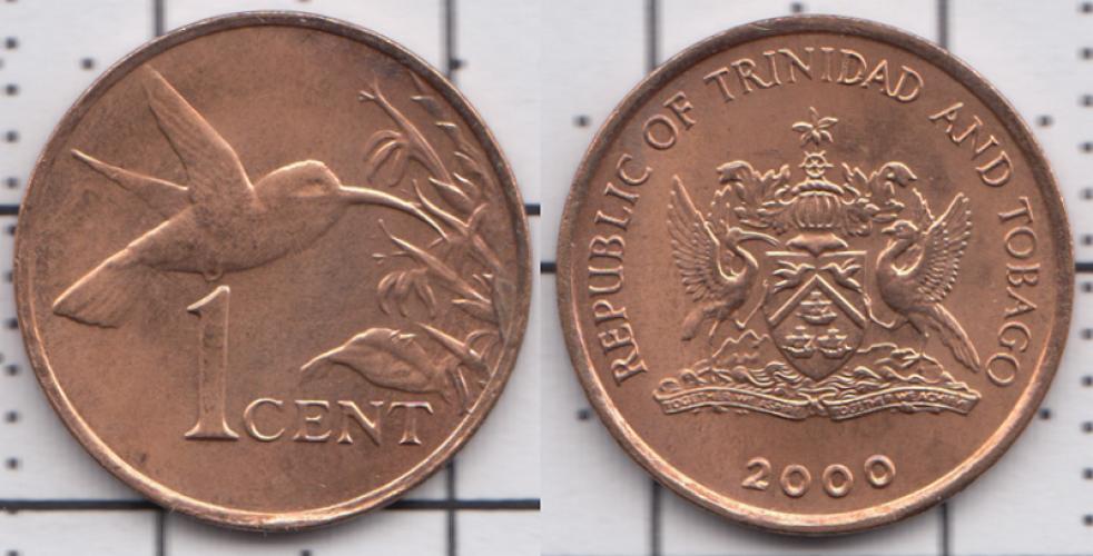 Тринидад и Тобаго 1 цент ББ 2000г.