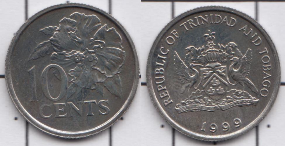 Тринидад и Тобаго 10 центов ББ 1999г.