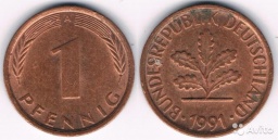 1 pfennig 1991