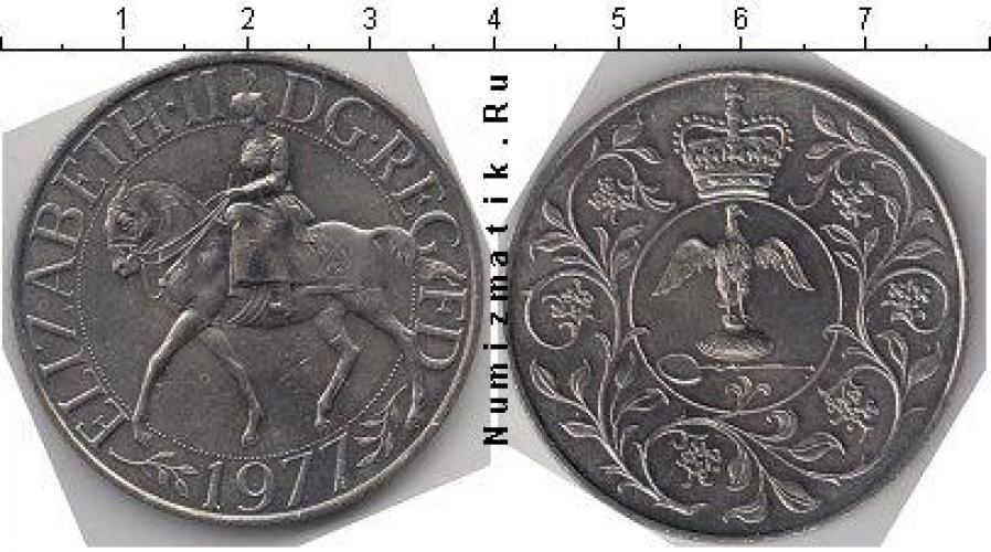 Великобритания (25 пенсов или 1 крона)   1977г.