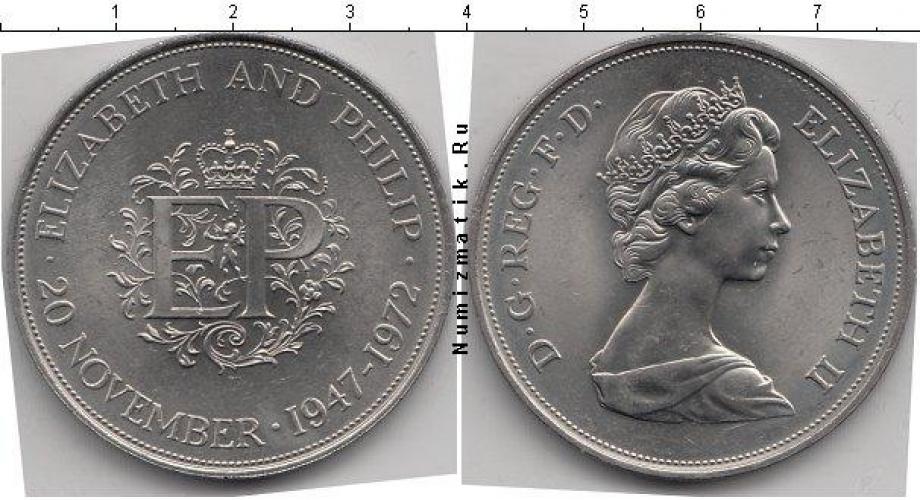 Великобритания (25 пенсов или 1 крона)   1972г.