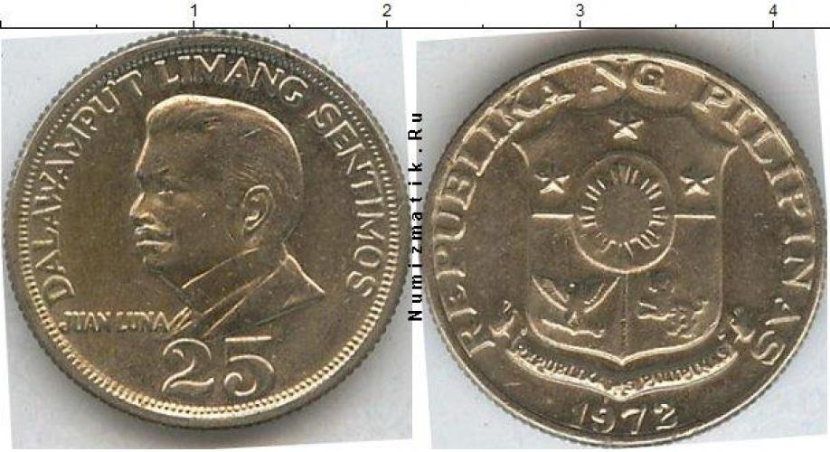 Филиппины 25 SENTIMOS  1972г.