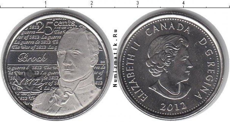 Канада 25 CENTS  2012г.