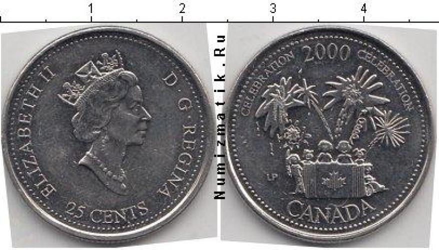 Канада 25 CENTS  2000г.