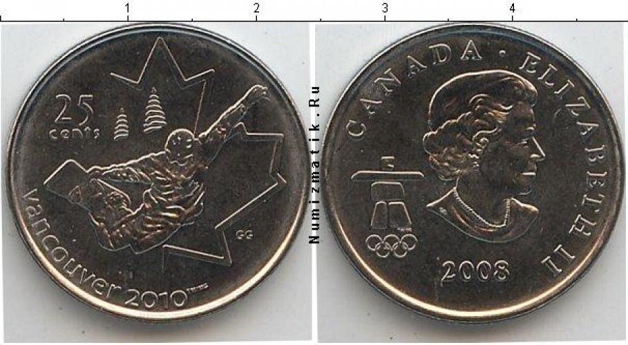 Канада 25 CENTS  2008г.