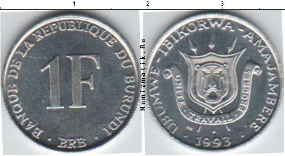 Бурунди 1 F (ФРАНК)  2003г.