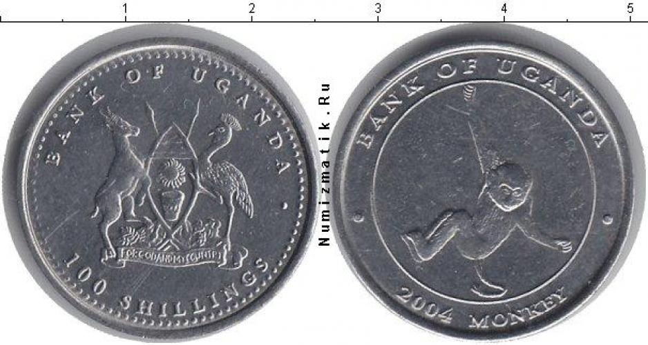 Уганда 100 SHILLINGS  2004г.