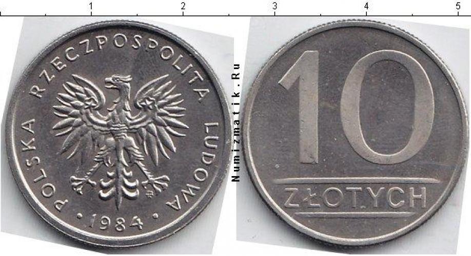 Польша 10 (ЗЛОТЫХ)  1988г.